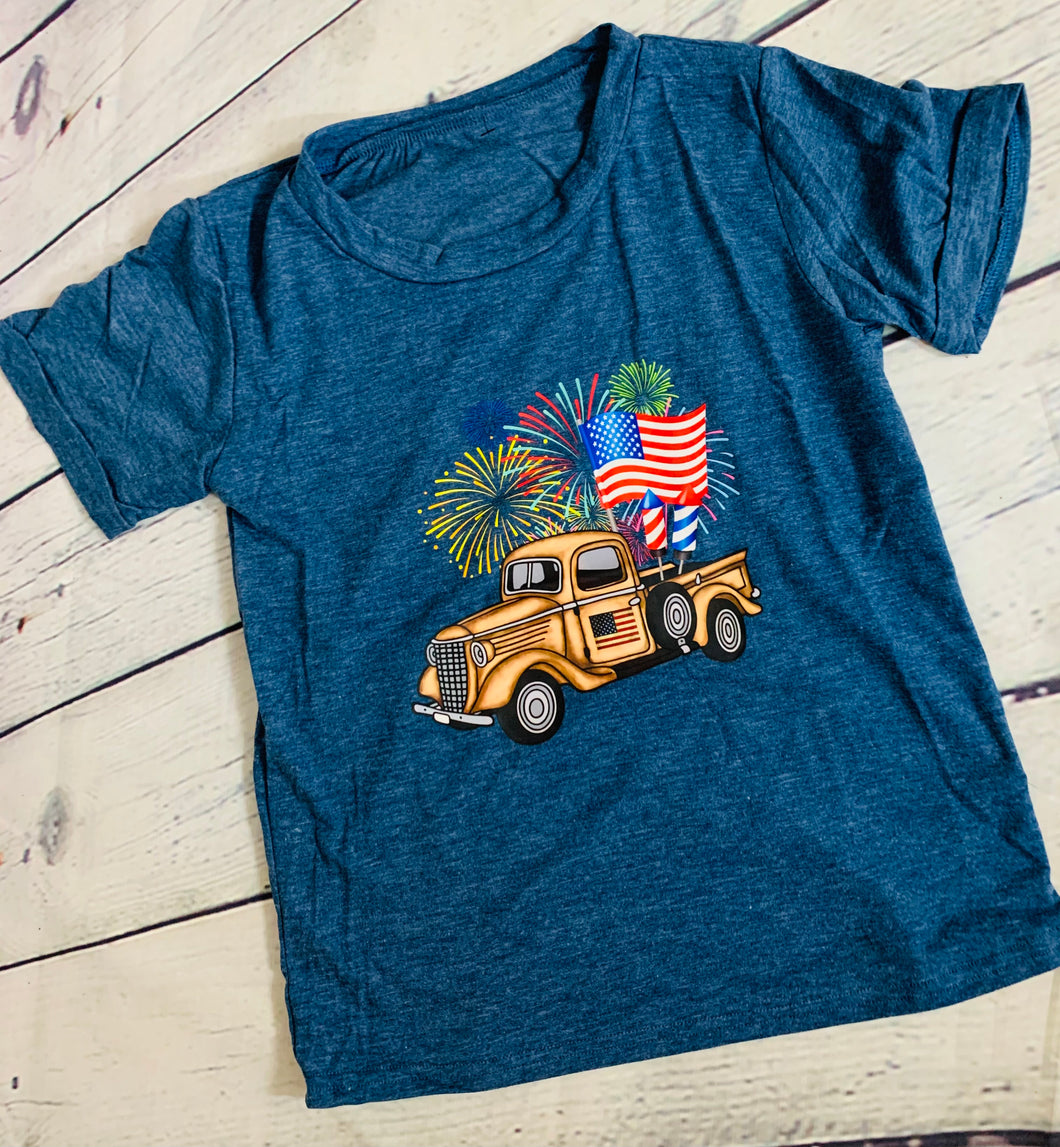 Boys Patriotic Truck Shirt