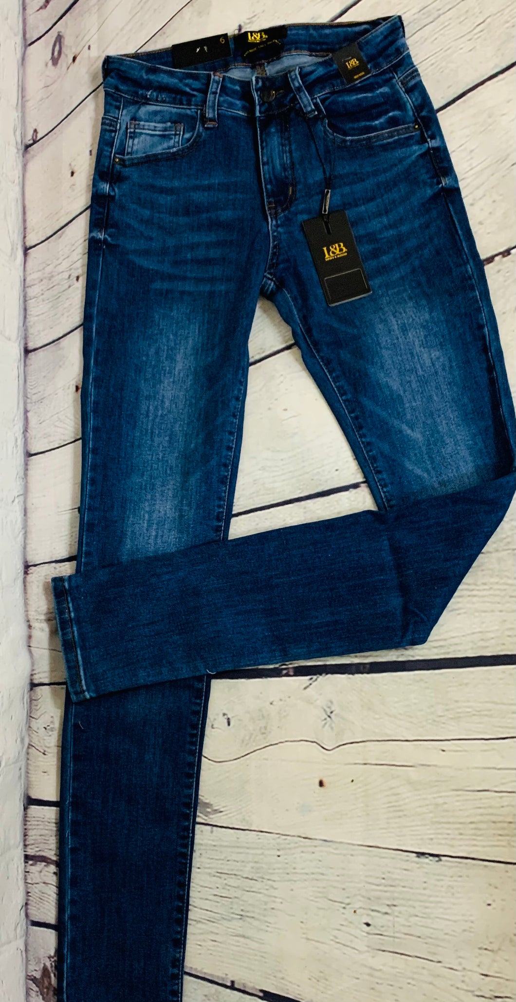 Mid Wash Mid Rise Jeans - TALL