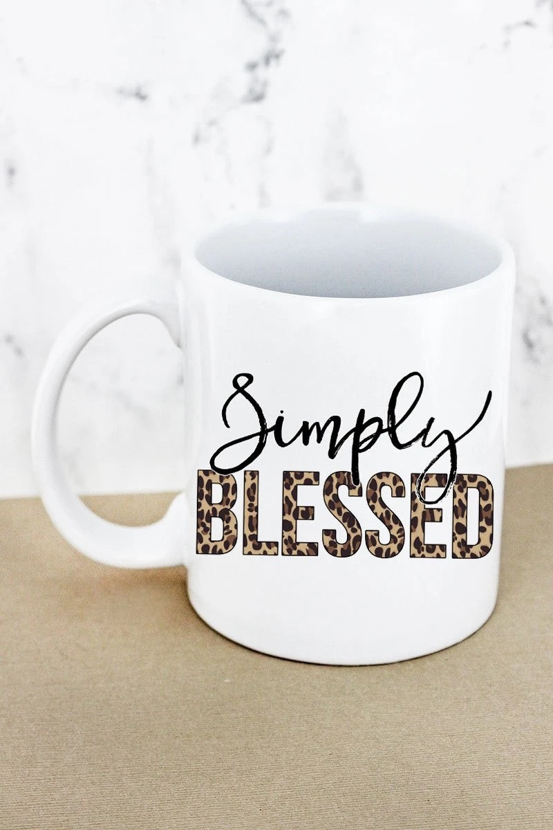 Simply Blessed Leopard Mug
