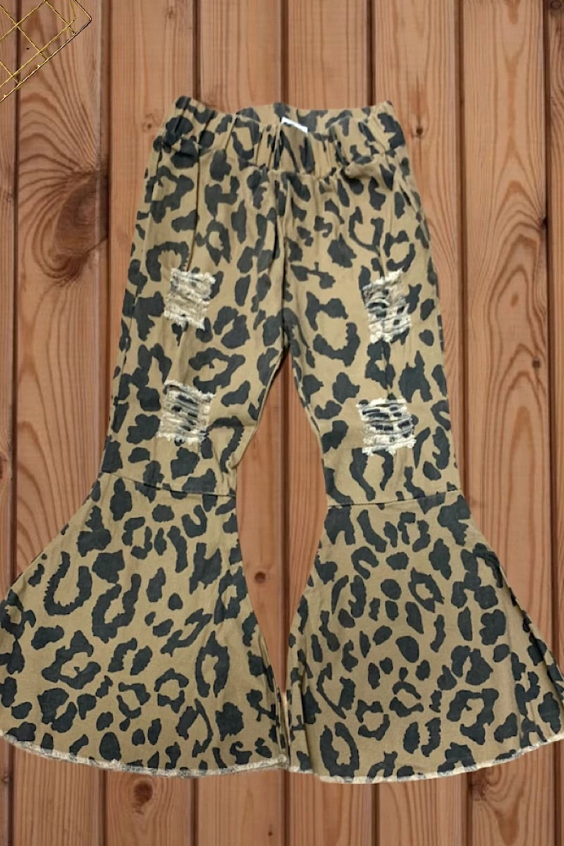 Kids Denim Leopard Jeans
