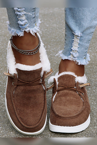 Fluffy Couduroy Shoes