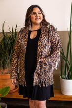 Load image into Gallery viewer, L&amp;B Amber Leopard Faux Suede Studded Jacket
