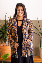 Load image into Gallery viewer, L&amp;B Amber Leopard Faux Suede Studded Jacket
