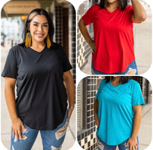 Load image into Gallery viewer, L&amp;B Basic Essential V Neck Top
