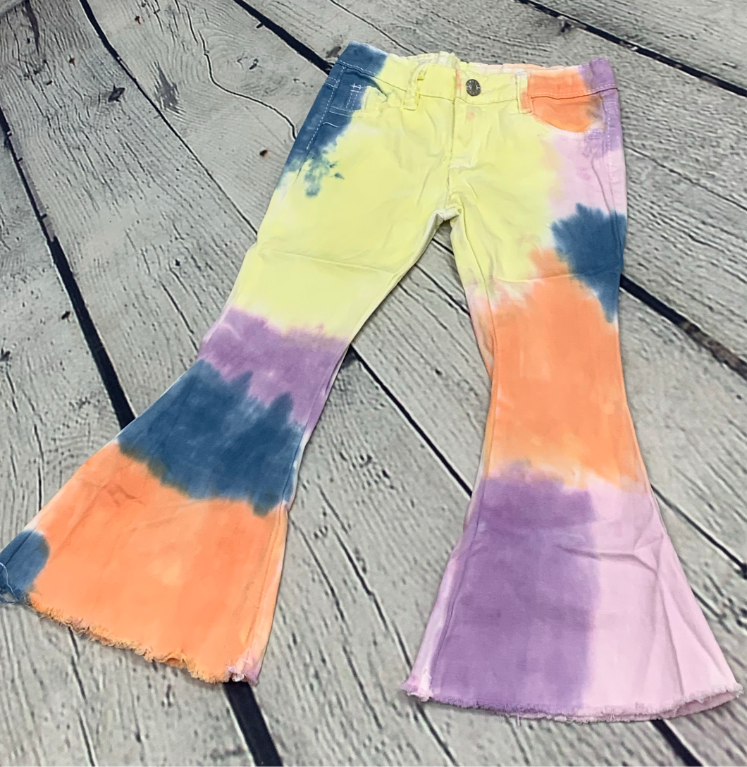 Kids Tie Dye Printed Denim Pants