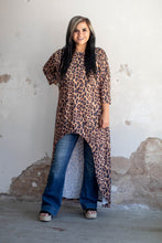 Load image into Gallery viewer, L&amp;B Leopard High Low Tunic Reg &amp; Plus Sizes

