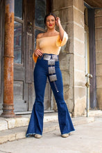 Load image into Gallery viewer, L&amp;B Mid Wash High Waist Bell Bottom Jeans
