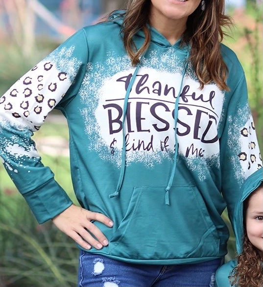 Thankful Blessed & Kind of a Mess Lightweight Hoodie